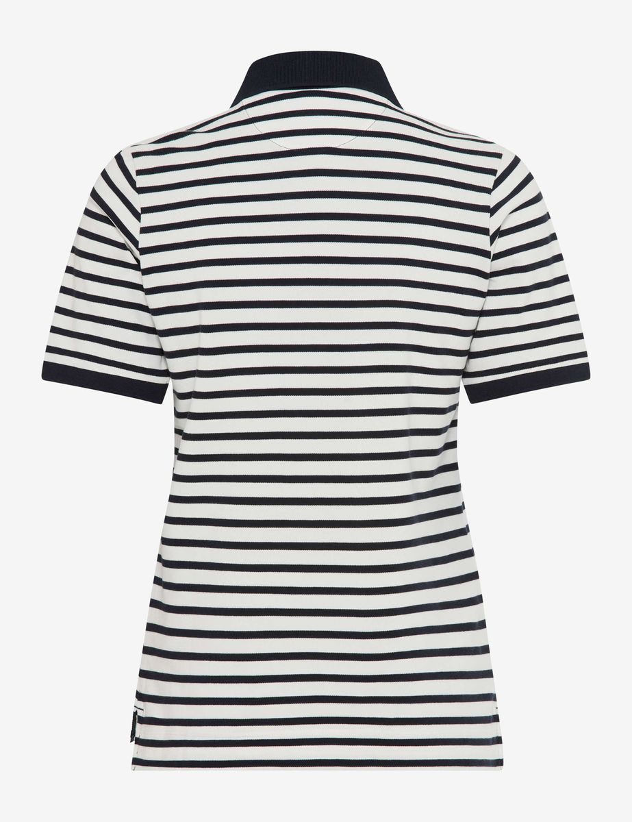Gestreiftes Poloshirt aus Baumwoll-Mix