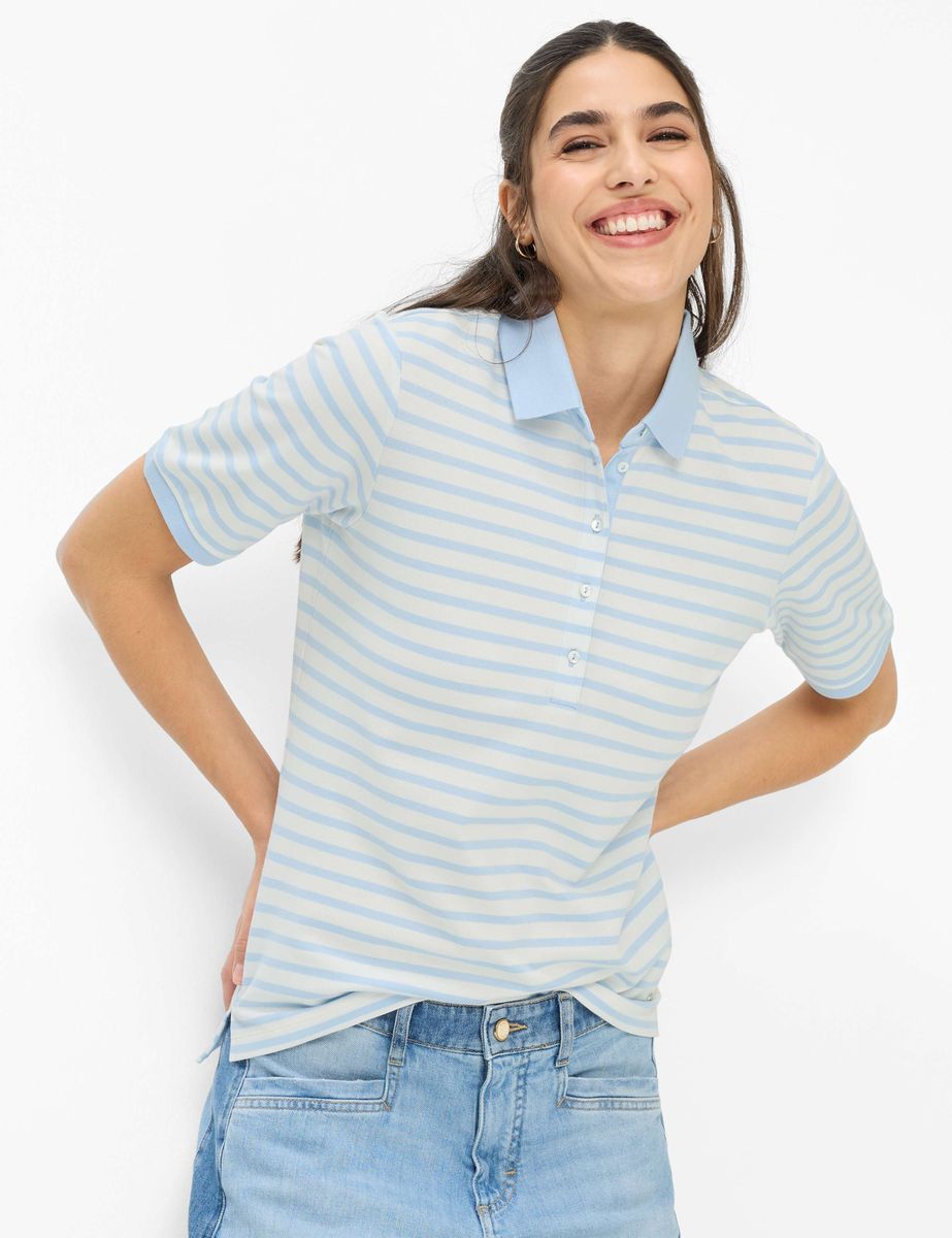 Gestreiftes Piqué-Poloshirt