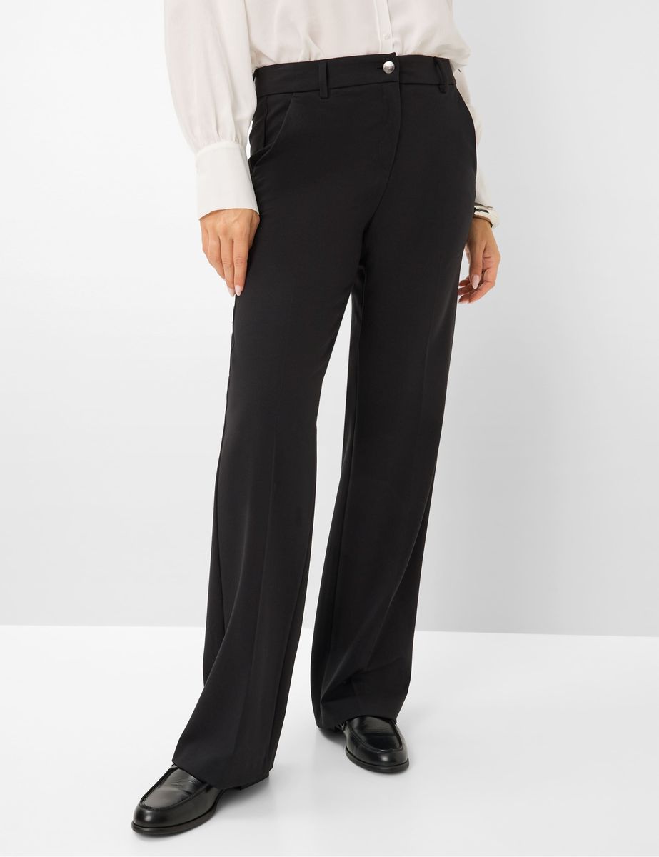 Elegante Jersey-Palazzohose mit weitem Bein