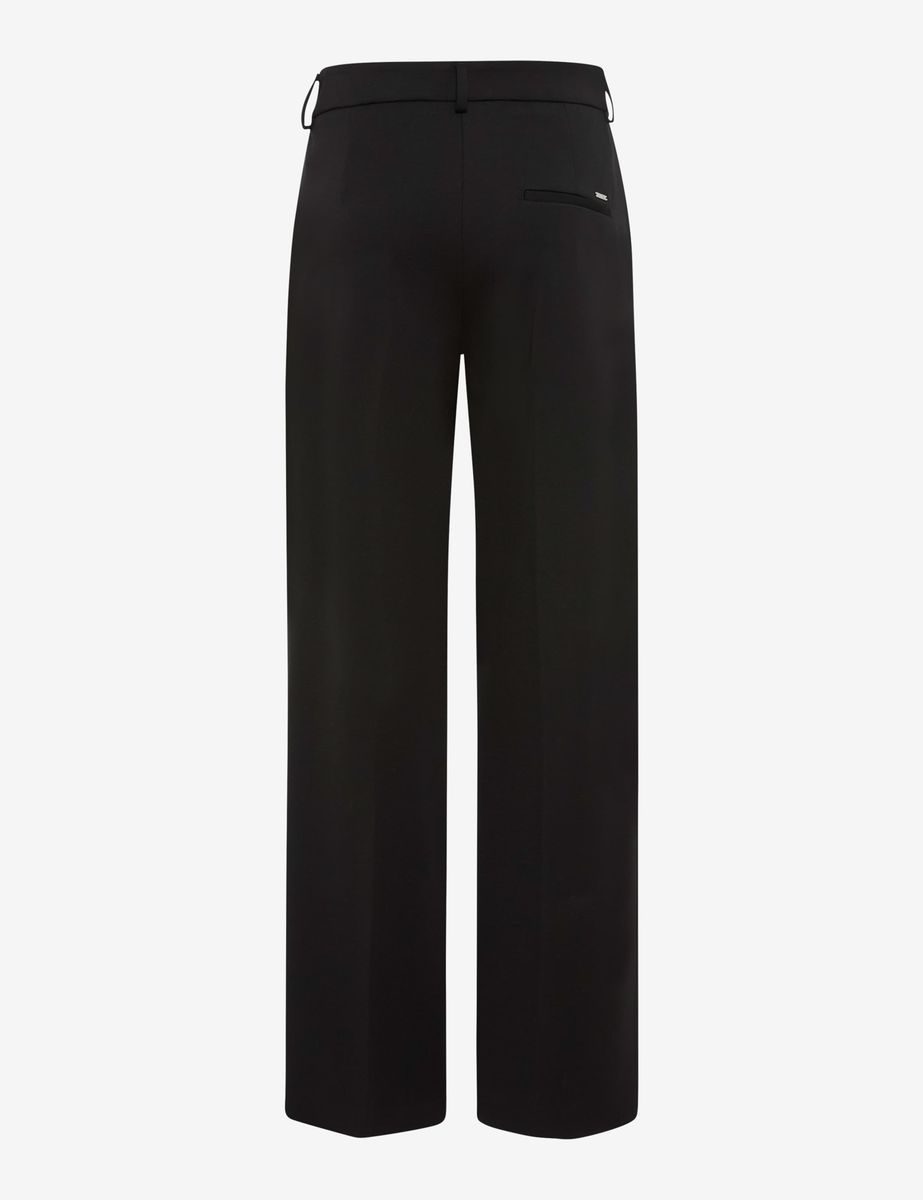 Elegante Jersey-Palazzohose mit weitem Bein