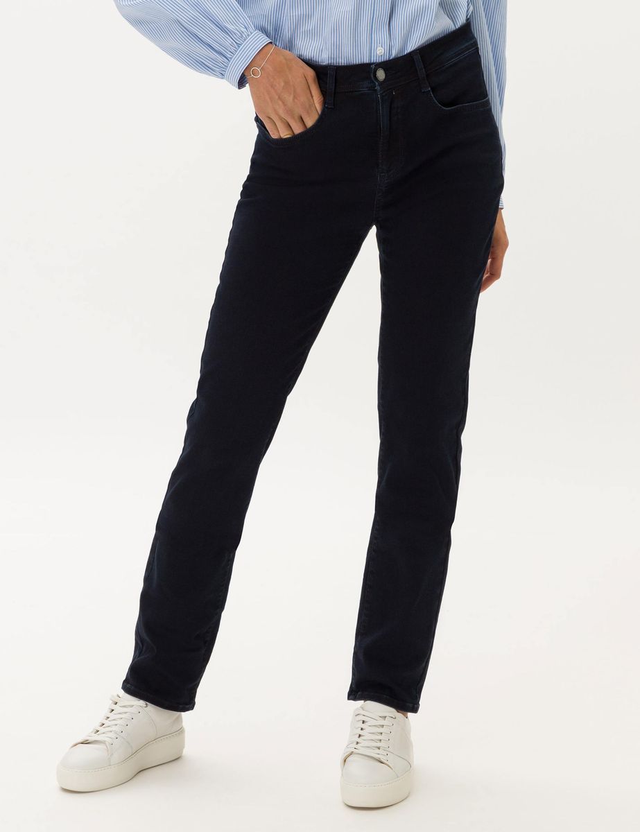 Straight-Leg-Jeans mit hohem Bund
