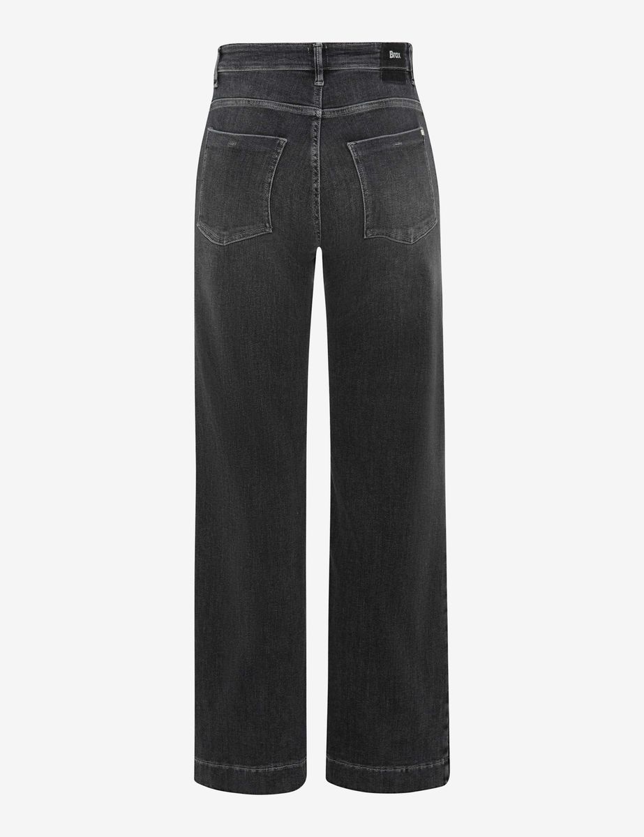 Five-Pocket-Jeans mit weitem Bein