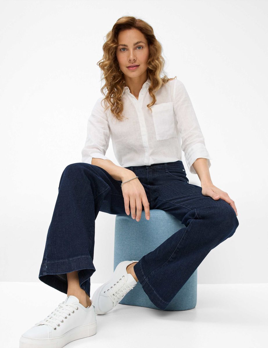 Klassische Five-Pocket-Jeans weites Bein