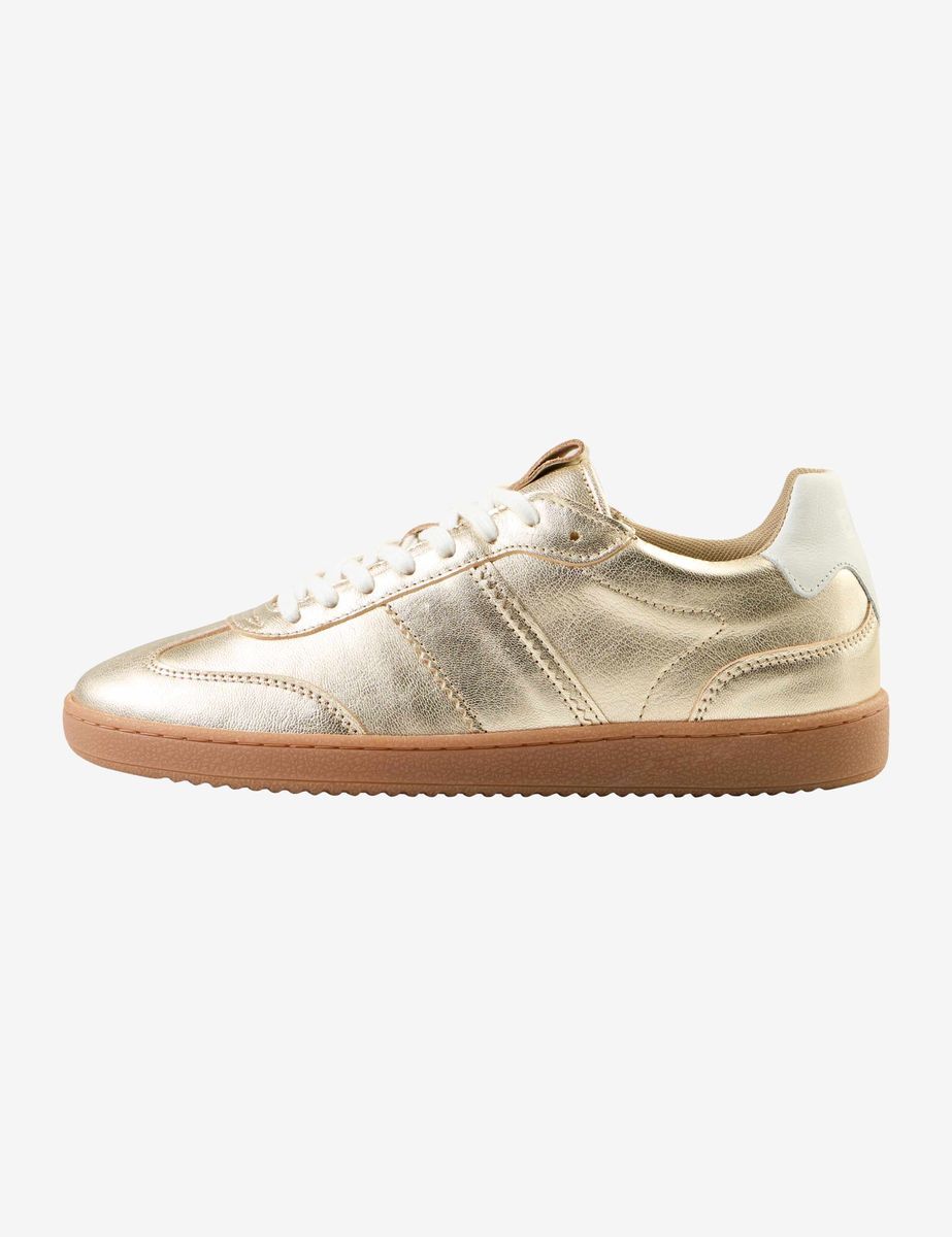 Metallic-Sneaker aus Leder