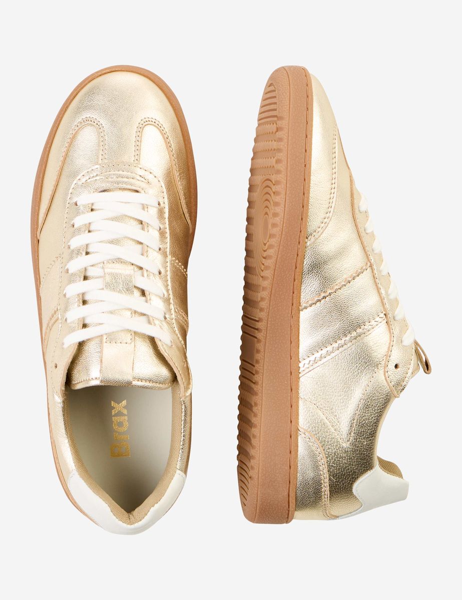 Metallic-Sneaker aus Leder