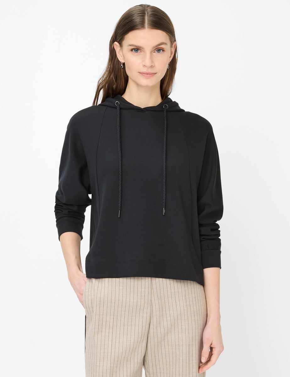 Minimalistisches Kapuzensweatshirt aus Interlock