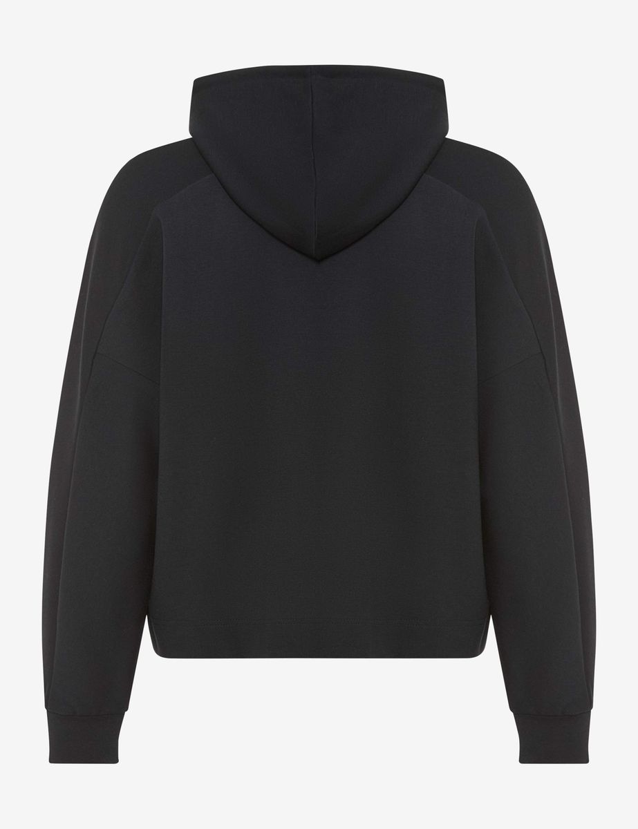 Minimalistisches Kapuzensweatshirt aus Interlock