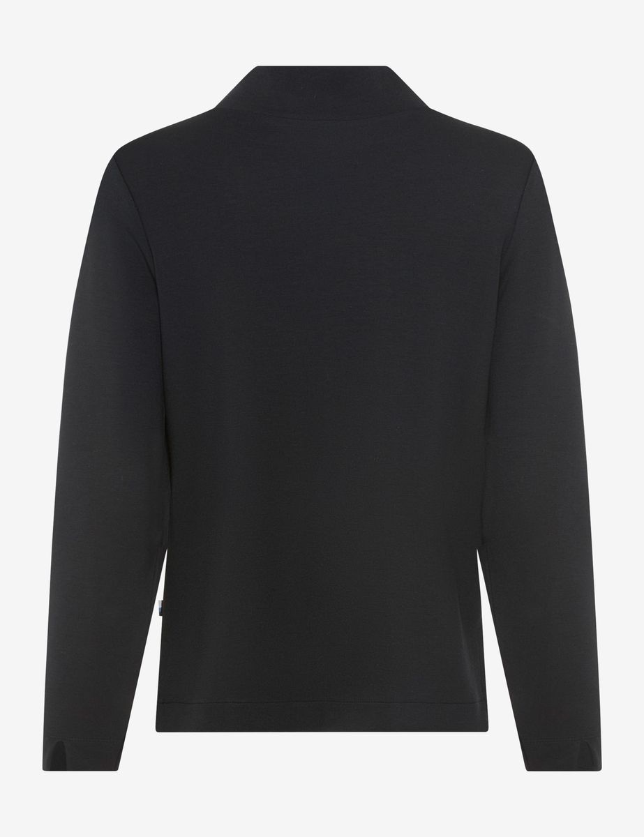Sweatshirt mit Stehkragen aus Viskosemix