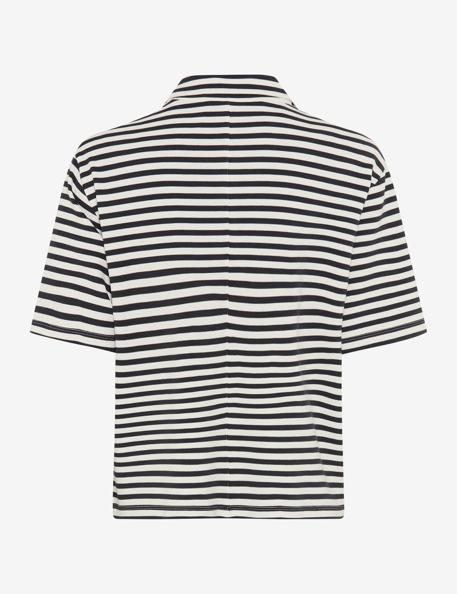 Gestreiftes Polo-Shirt aus Viskosemix