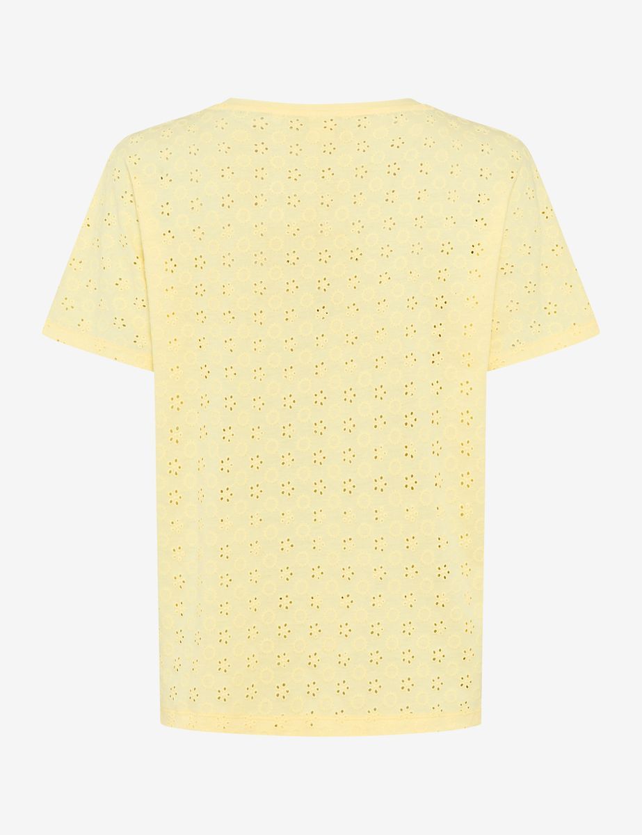 T-Shirt mit Allover-Lochstickerei
