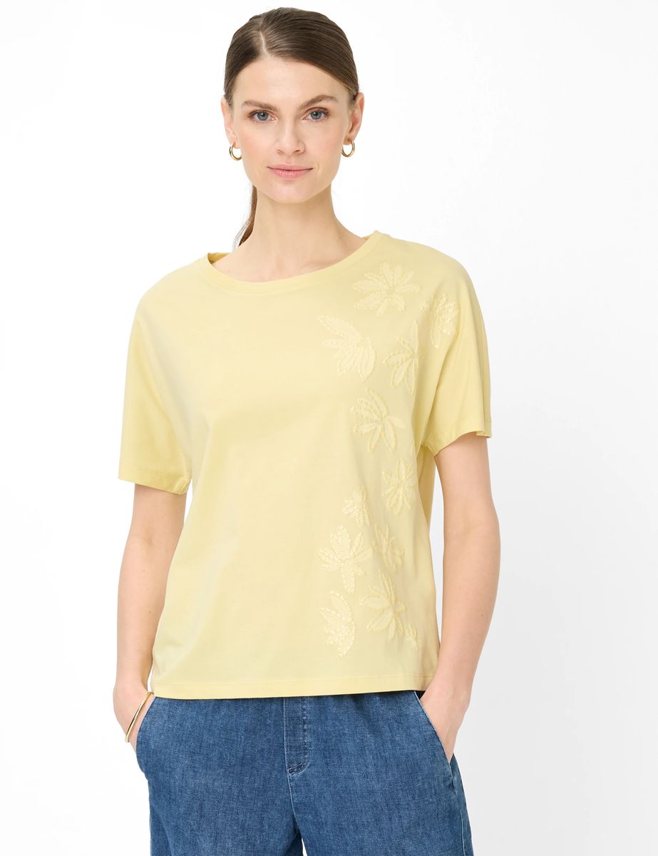 T-Shirt mit Allover-Lochstickerei