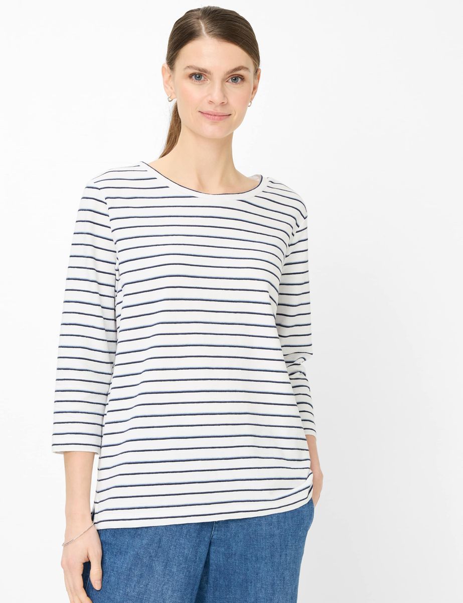 Gestreiftes Shirt mit 3/4-Arm