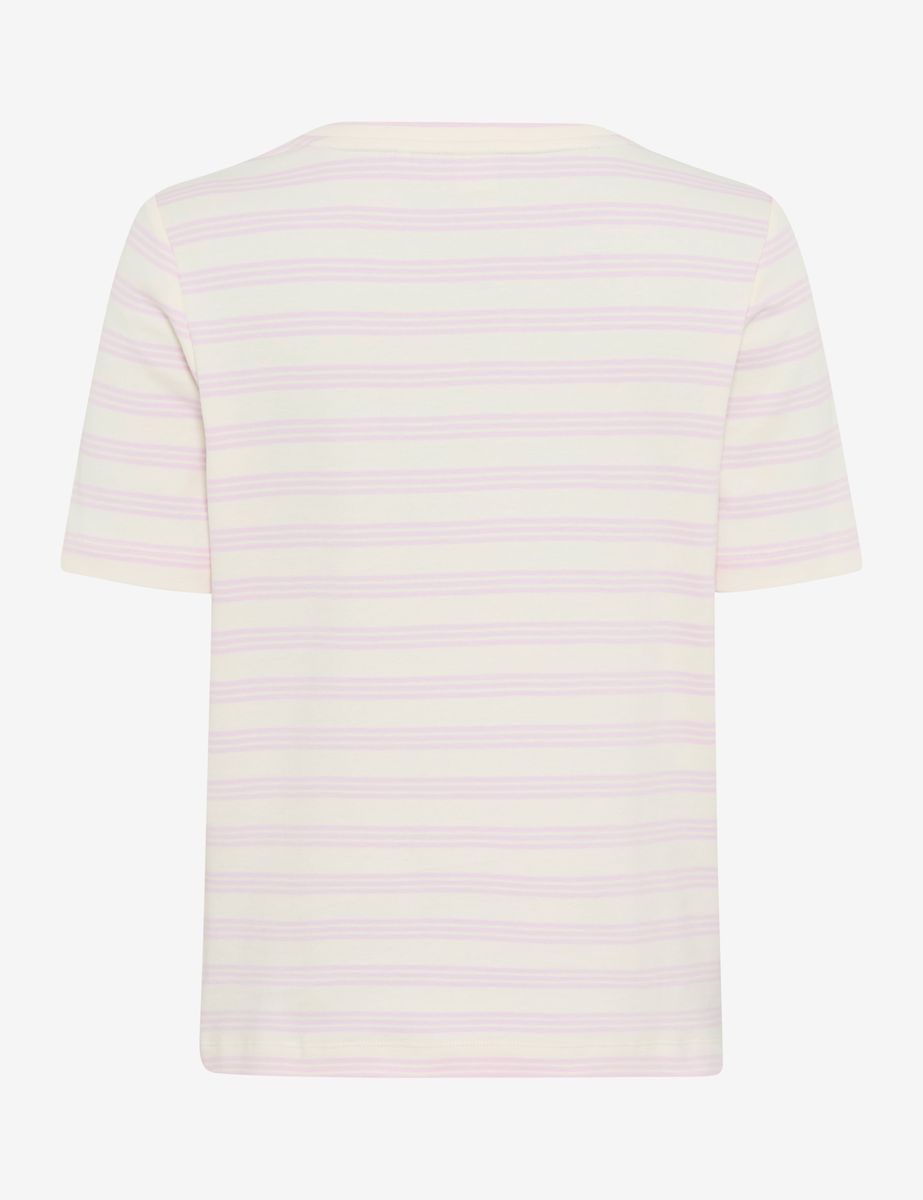 Gestreiftes Interlock-T-Shirt aus Baumwolle