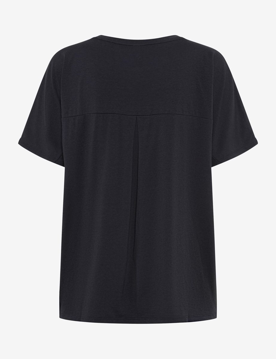 Lockeres Modal-Mix Shirt mit Zierkante