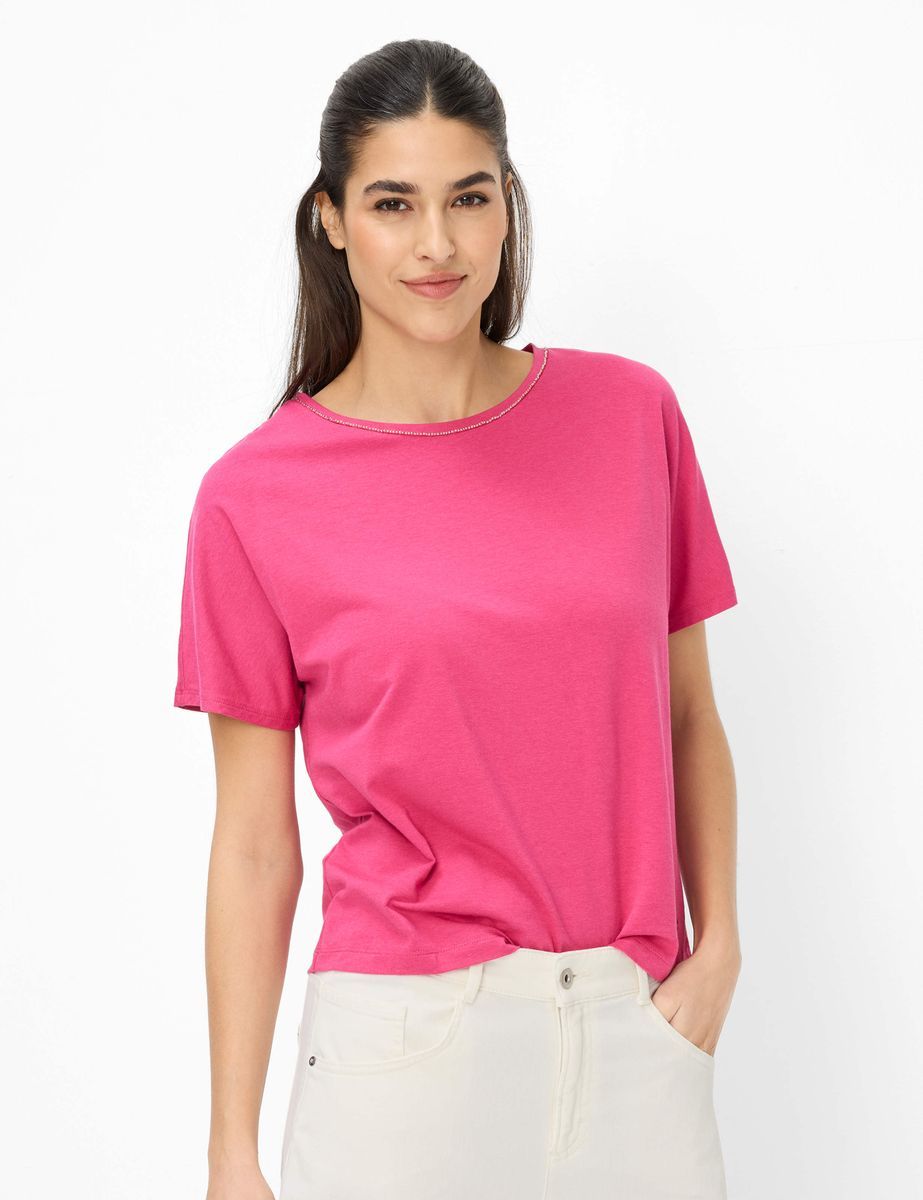 Lockeres T-Shirt aus Modal-Baumwolle