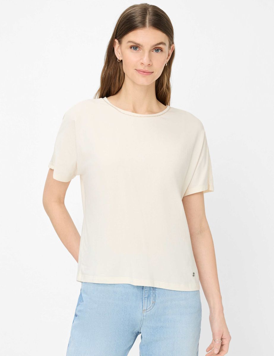Modal-Baumwoll-Shirt mit Rückenfalte