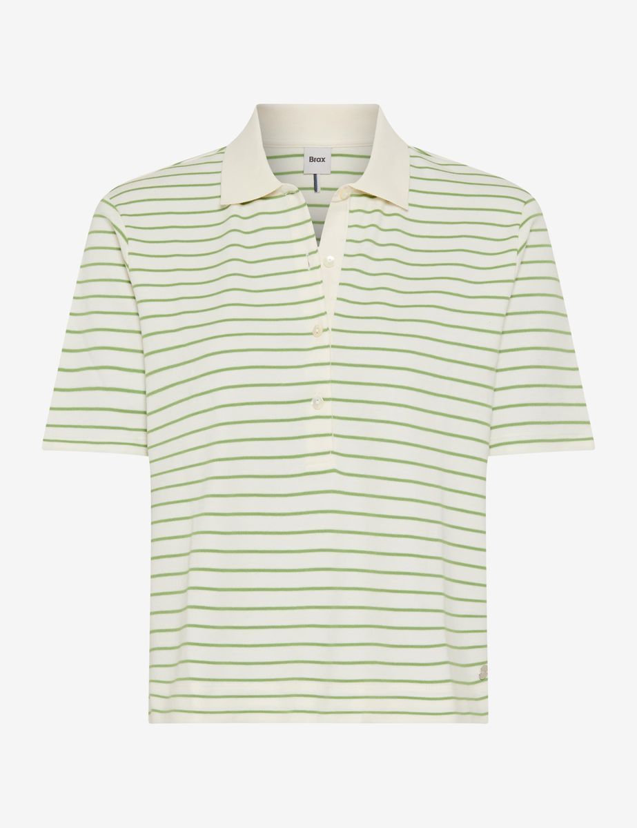 Gestreiftes Interlock-Baumwoll-Polo