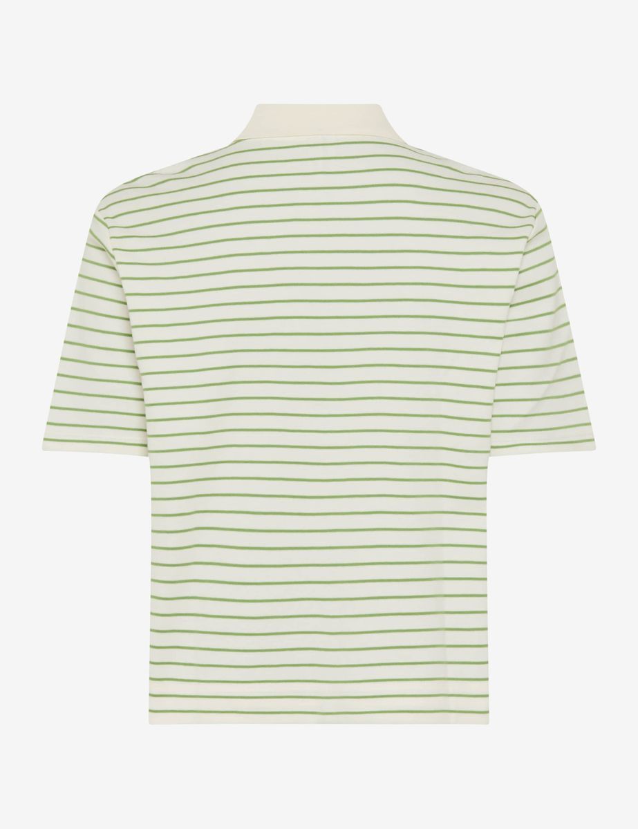 Gestreiftes Interlock-Baumwoll-Polo