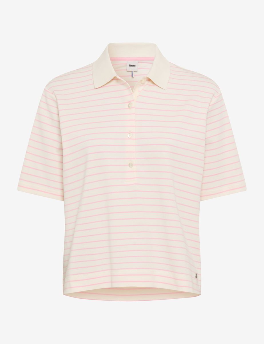 Gestreiftes Polo-Shirt aus Interlock-Baumwolle