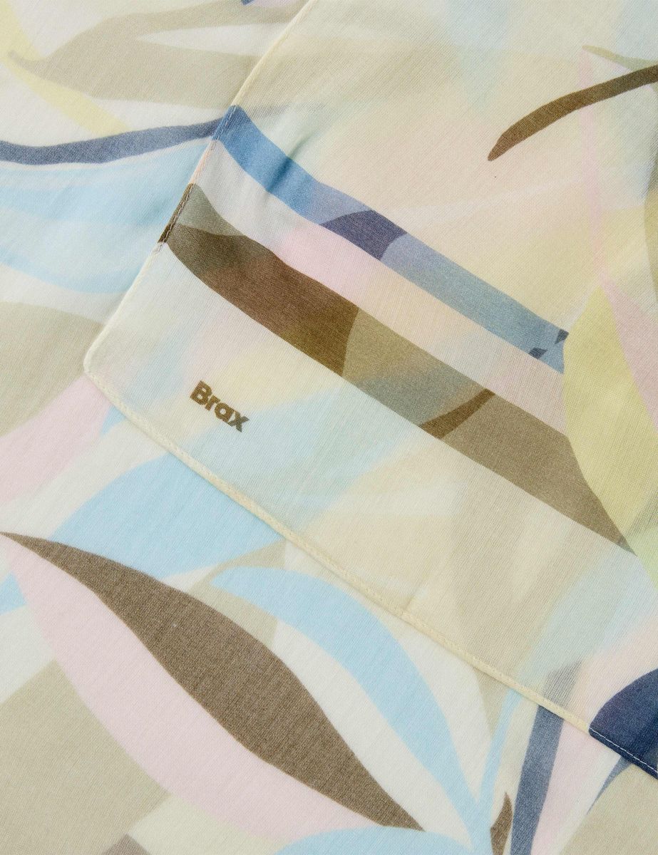 Leichter Schal mit botanischem Print