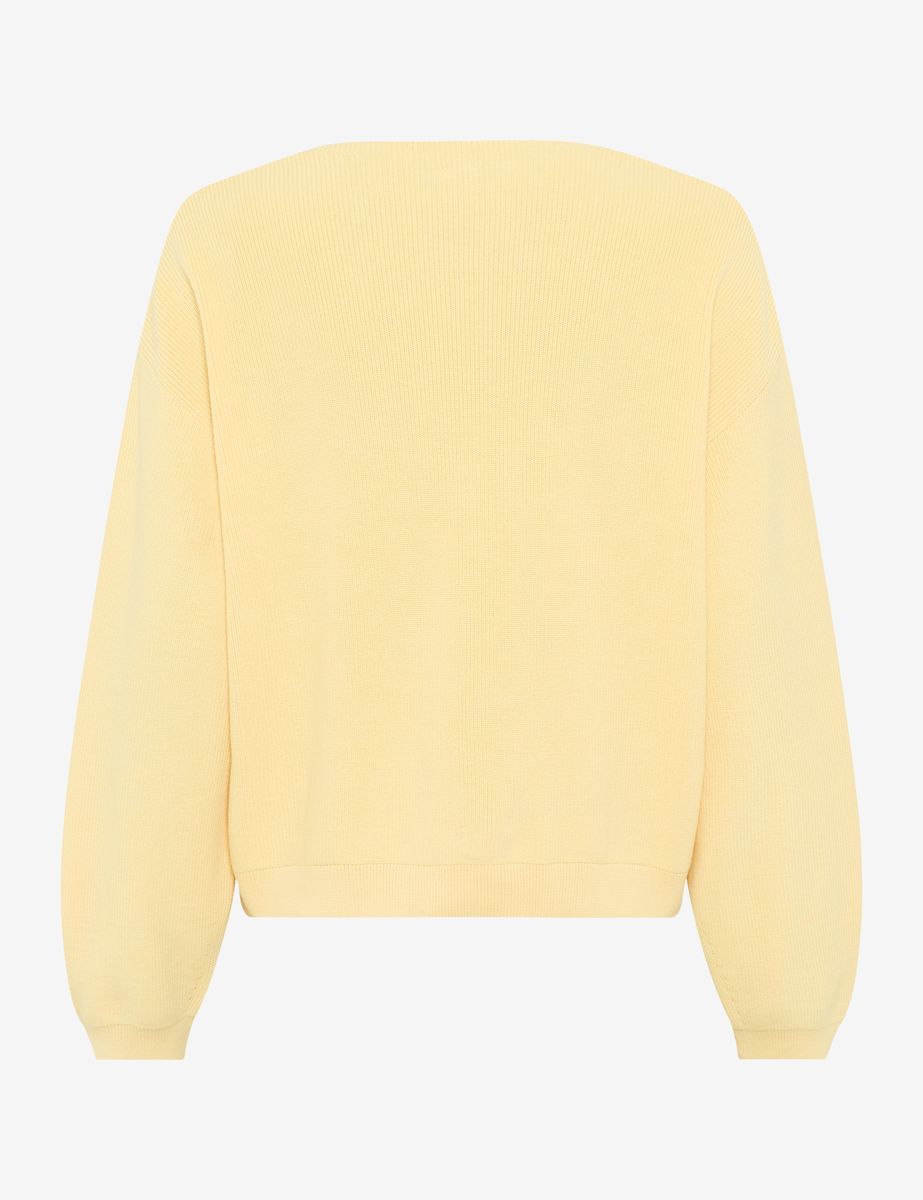 Weicher V-Ausschnitt Baumwollpullover