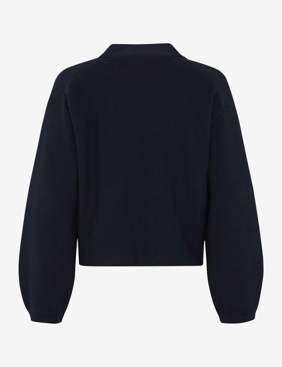 Klassische V-Ausschnitt Strickjacke aus Baumwolle