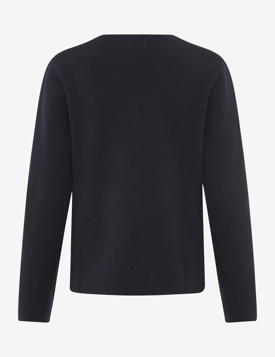 Minimalistische Strickjacke mit V-Ausschnitt