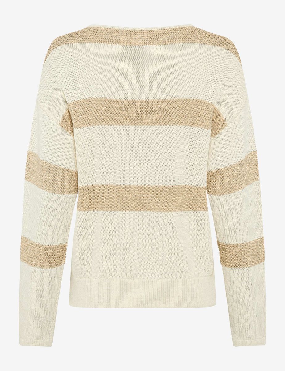 Lockerer gestreifter Strickpullover
