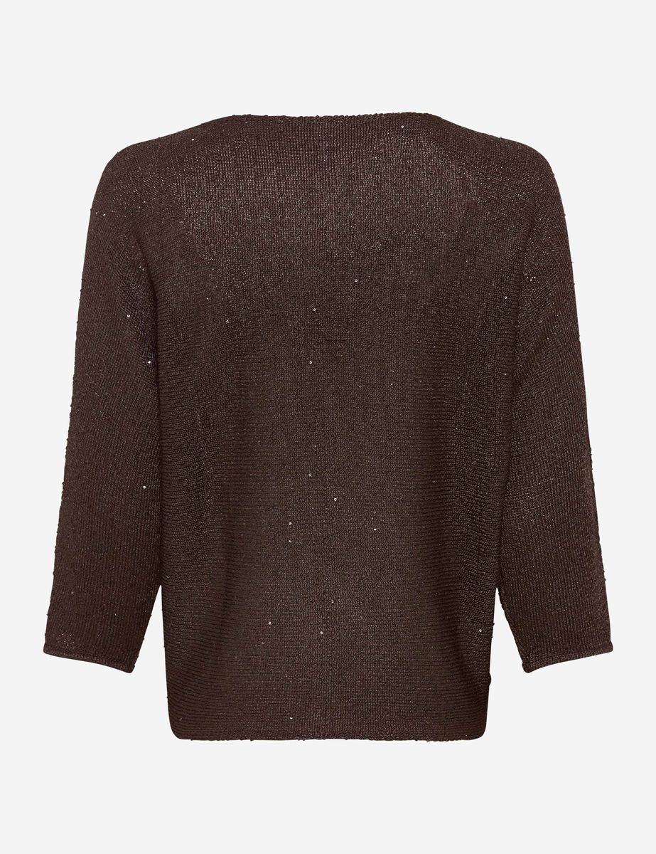 Schimmernder Feinstrick-Pullover im Relaxed Fit
