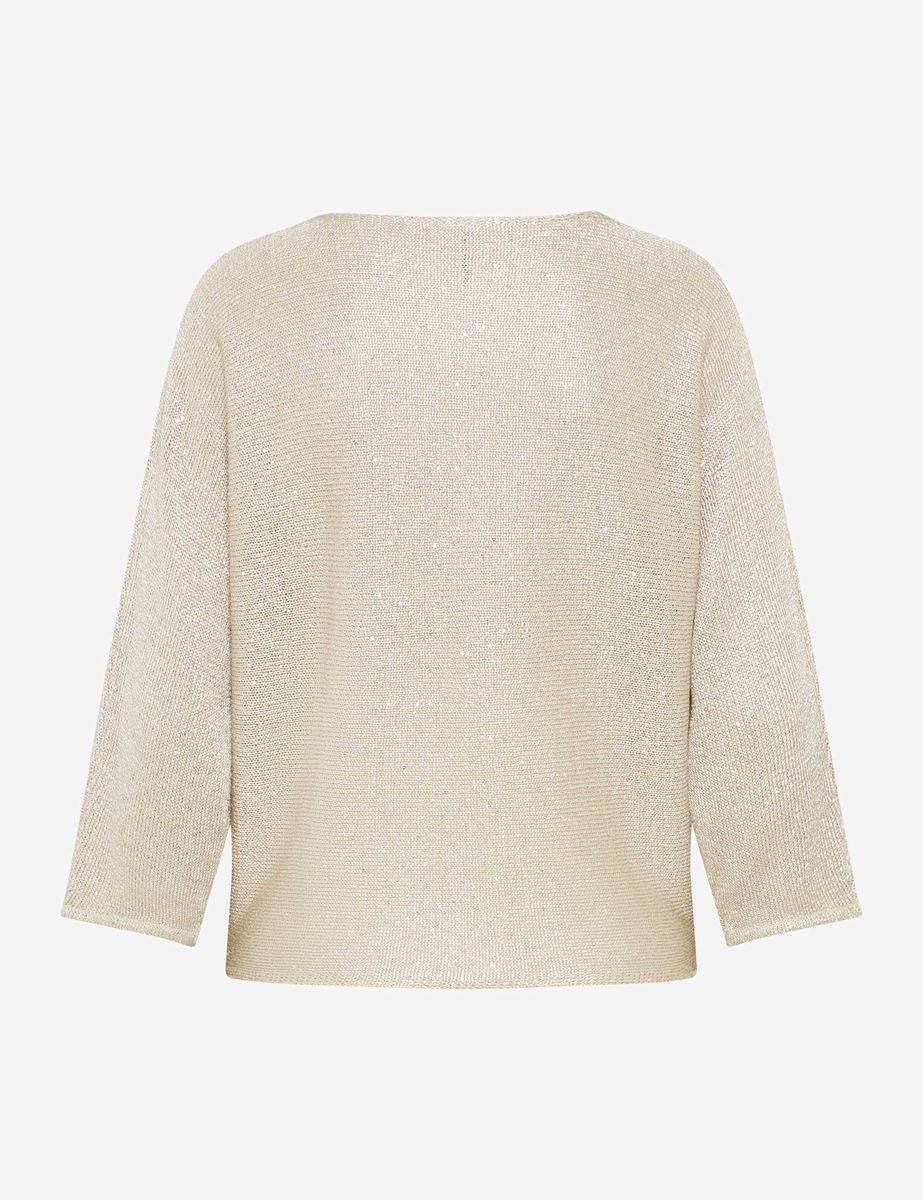 Eleganter Strickpullover mit Pailletten-Schimmer