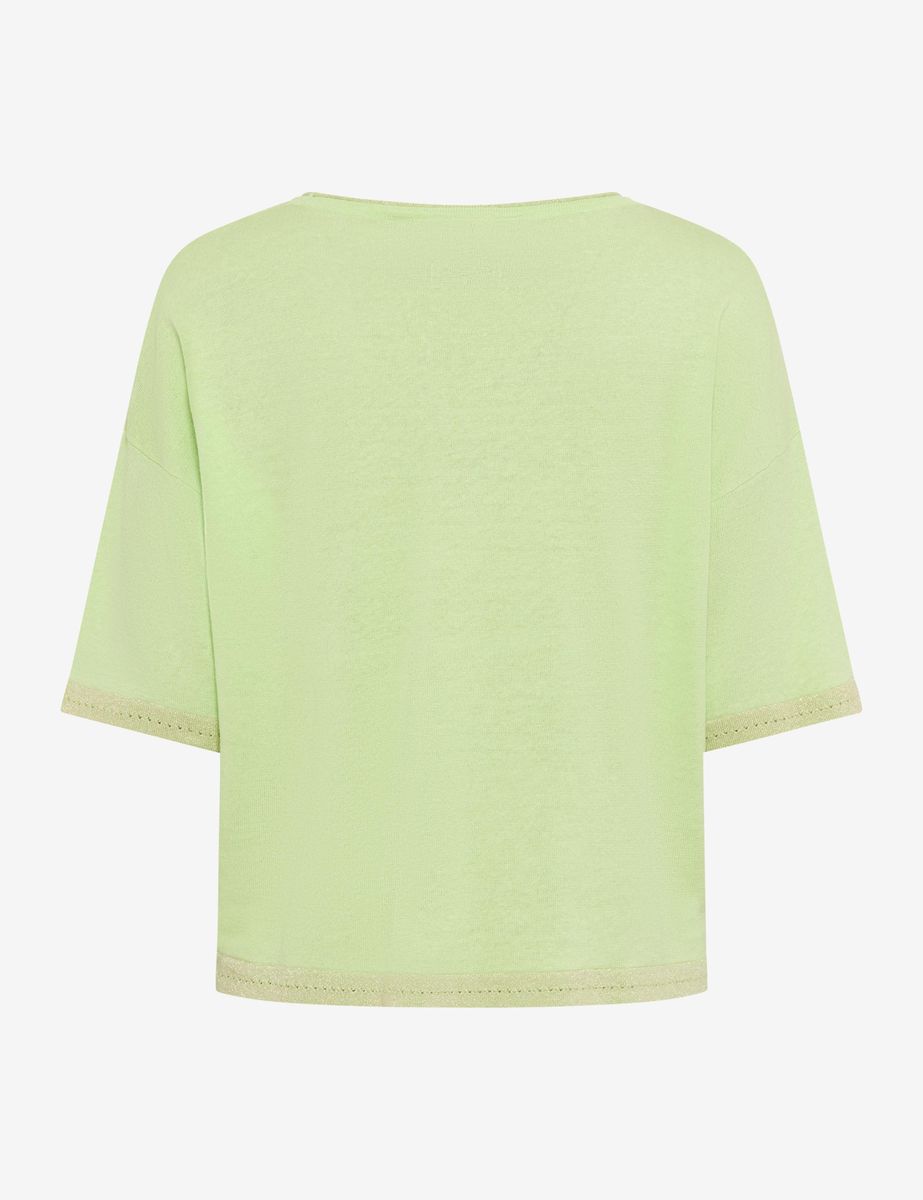 Lockeres Strickshirt mit Leinenanteil