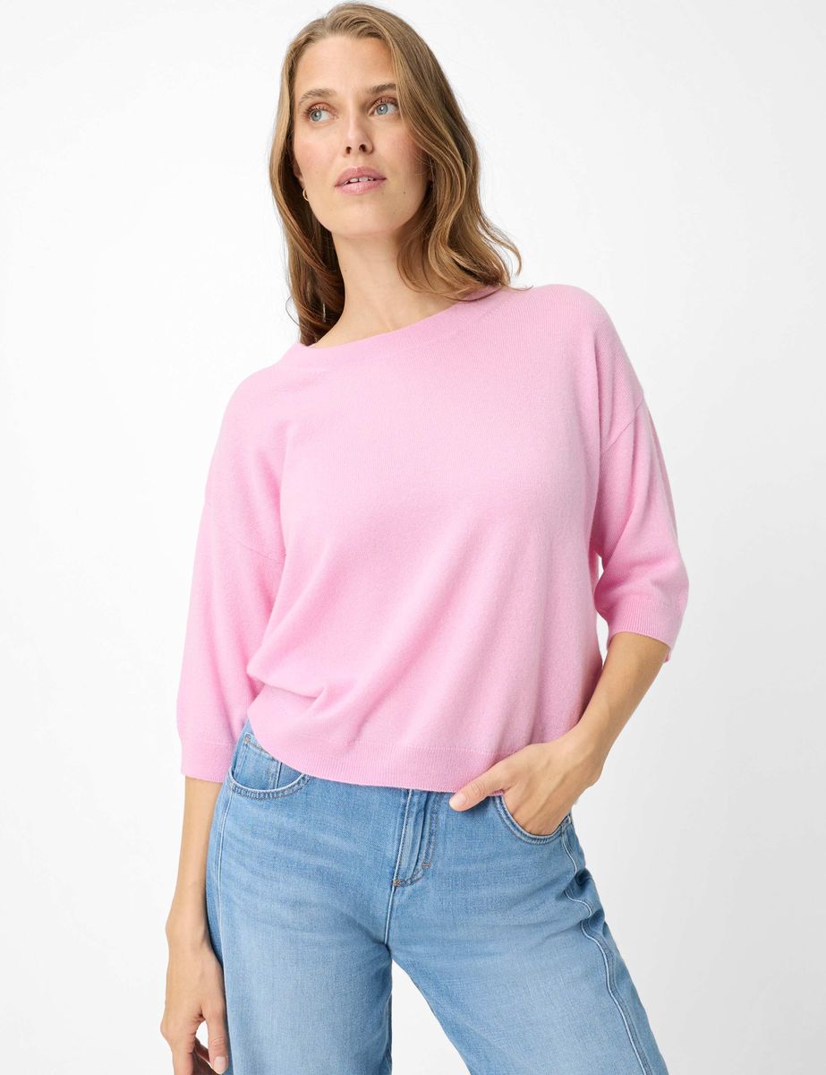 Minimalistischer Kaschmir-Strickpullover