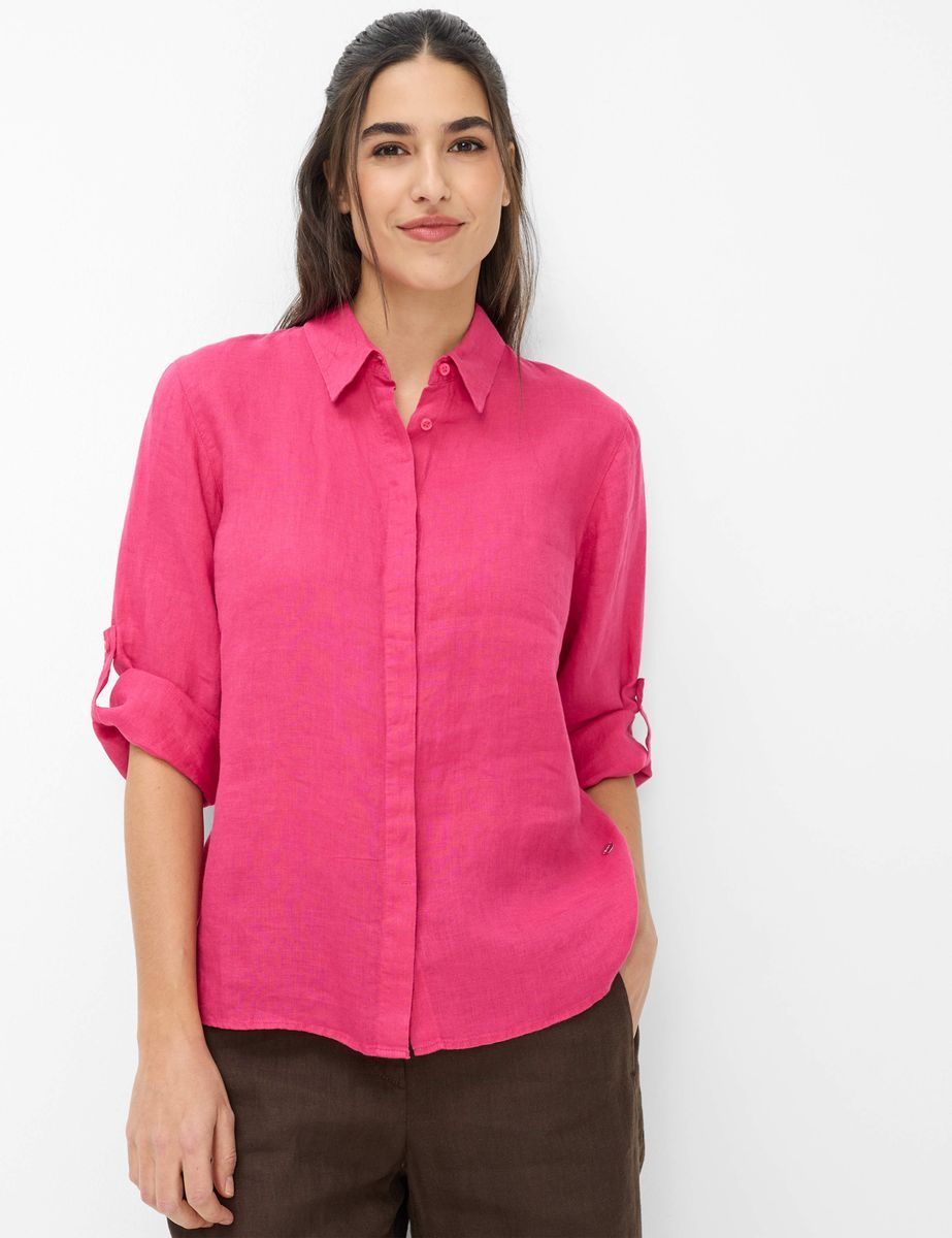 Klassische Hemdbluse aus Reinleinen