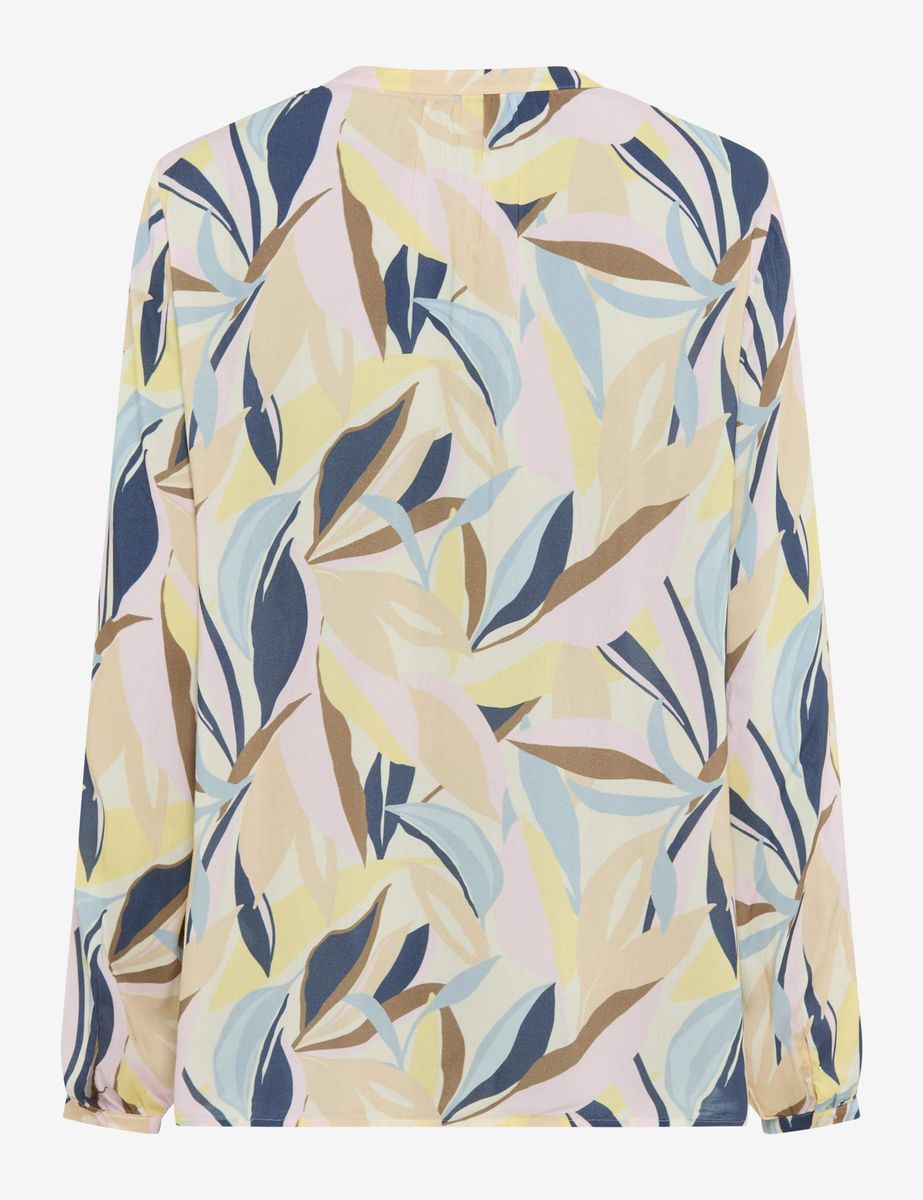 Viskosebluse mit abstraktem Blättermuster