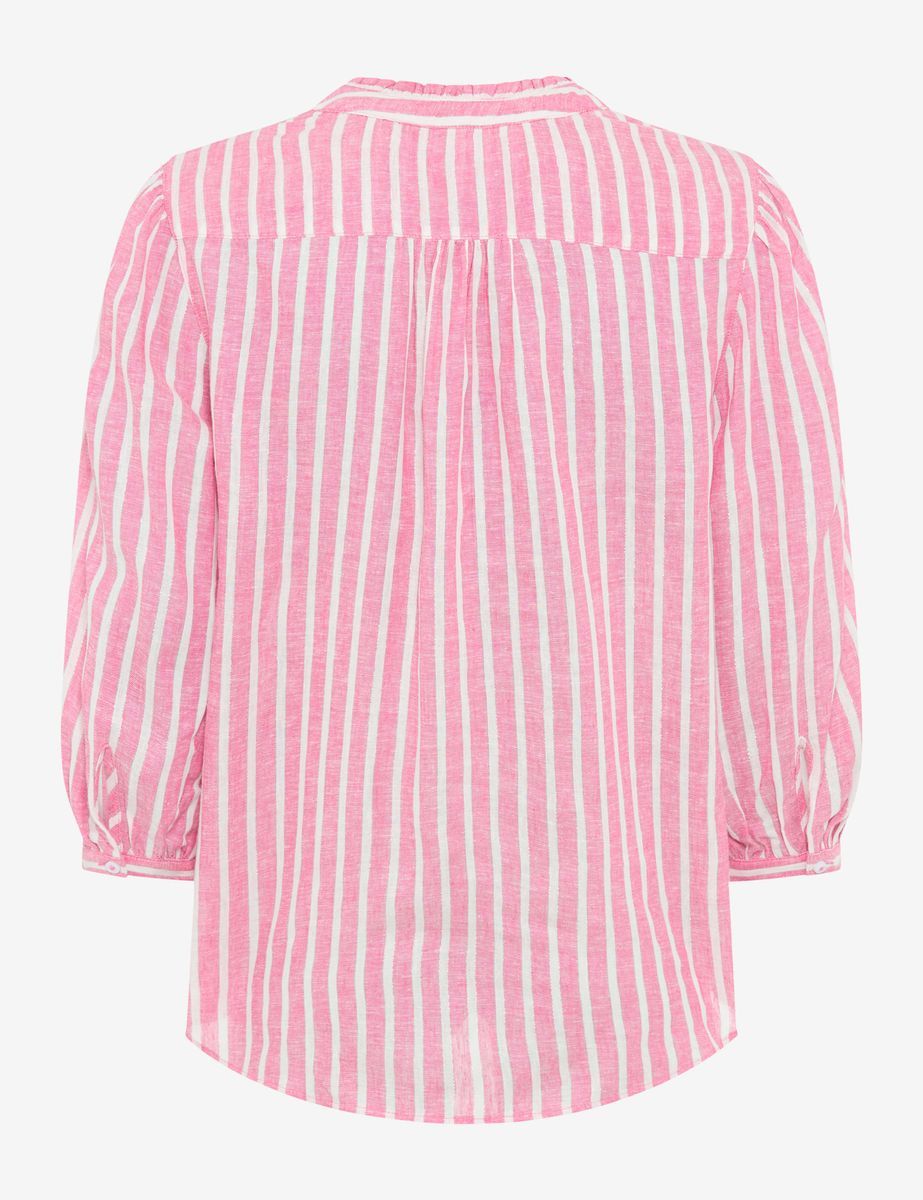 Gestreifte Bluse aus Leinenmix