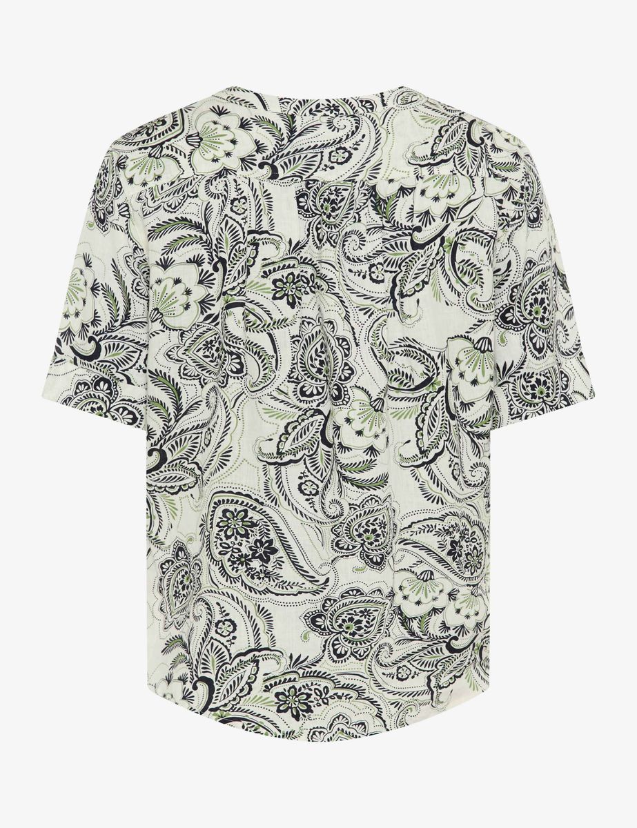 Paisley-Bluse aus reinem Leinen