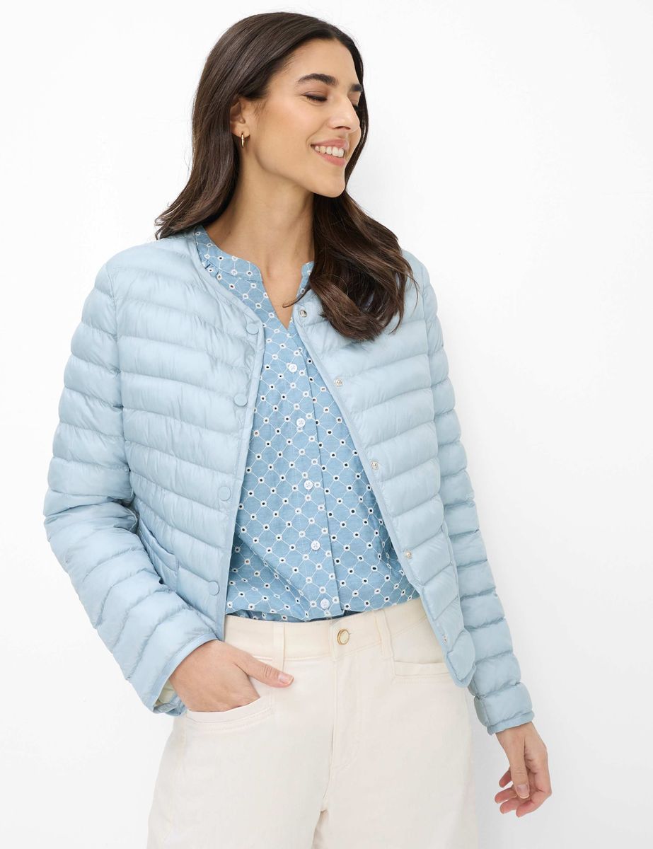 Leichte kragenlose Steppjacke