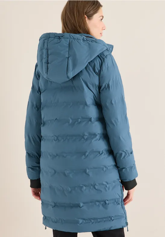 Gesteppter Puffer-Mantel mit Kapuze