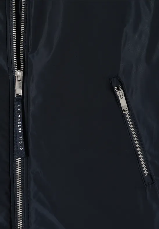 Langer Blouson mit Kapuze