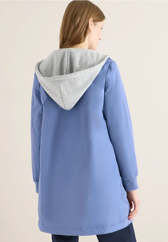 Langer Blouson mit Kapuze