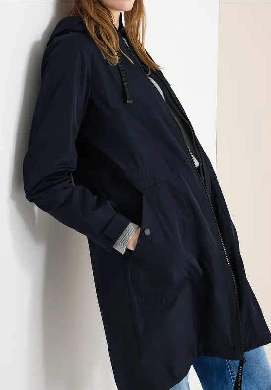 Langer Utility-Parka mit Kapuze
