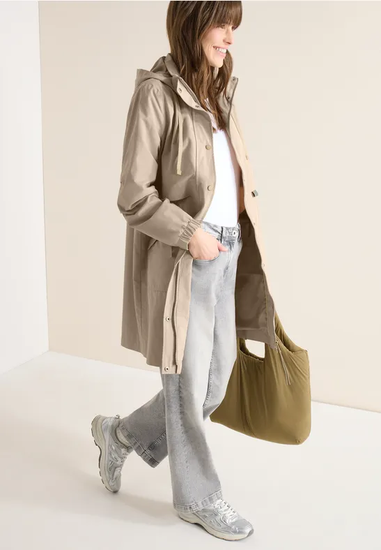 Utility-Jacke mit Kapuze und Tunnelzug