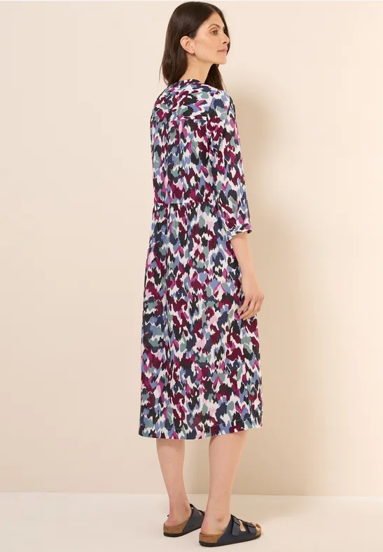 Gemustertes Midikleid aus Baumwolle