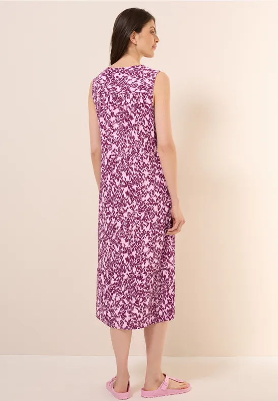 Ärmelloses Midikleid mit Muster