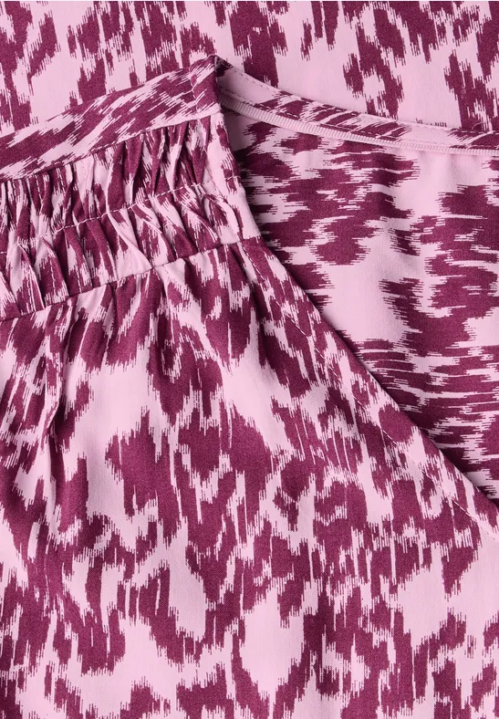 Ärmelloses Midikleid mit Muster