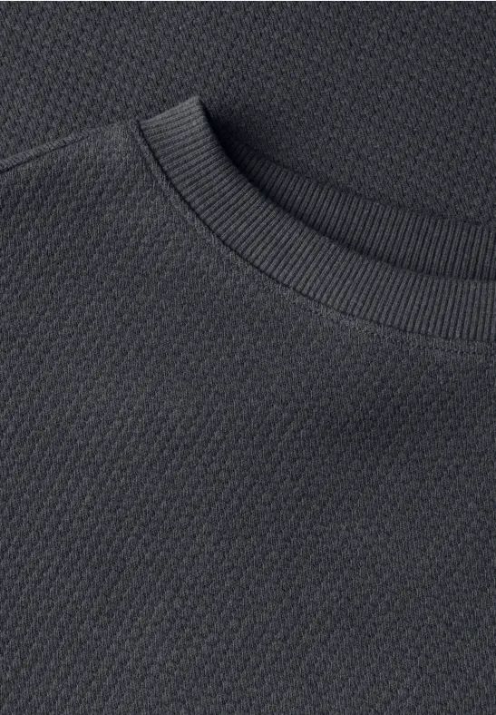 Kurzärmeliges strukturiertes Jacquard-Kleid