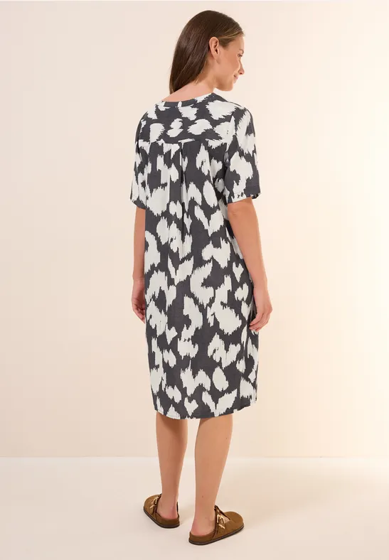Lockeres Shiftkleid mit Grafik-Print