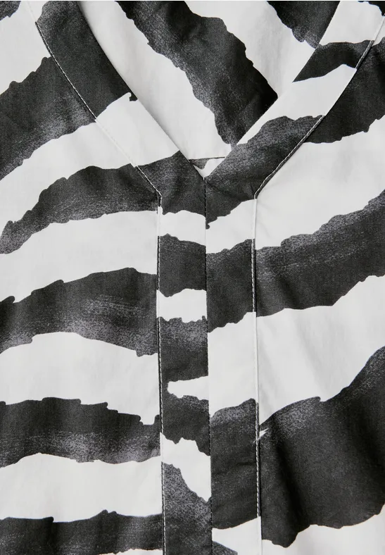 Zebra-Print Tunikakleid aus Baumwolle