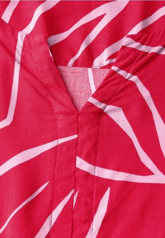 Gemustertes Midikleid mit Tunnelzug