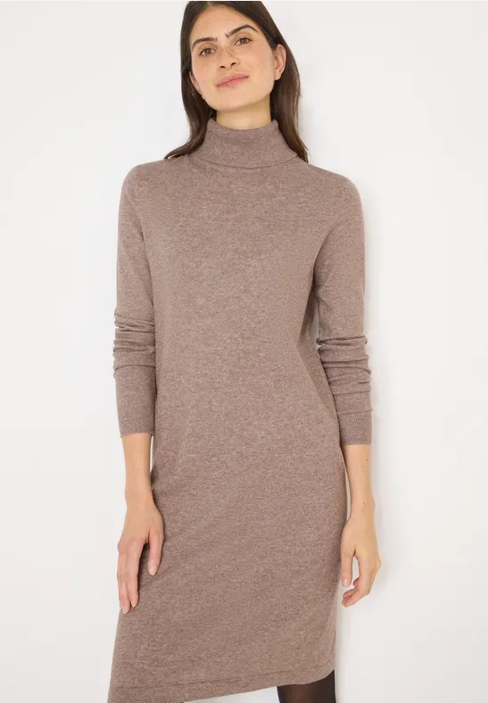Kuscheliges Midi-Strickkleid mit Rollkragen